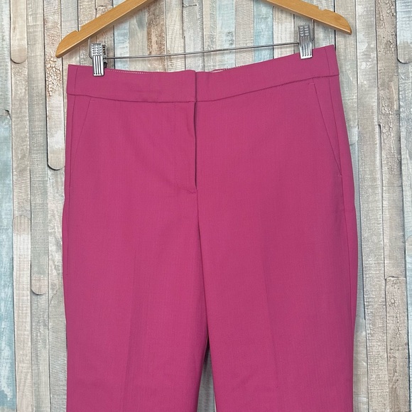 J Crew 4 Pink Willa Full-length Flare Pant Italian City Wool Blend Trouser $198 - Picture 5 of 13